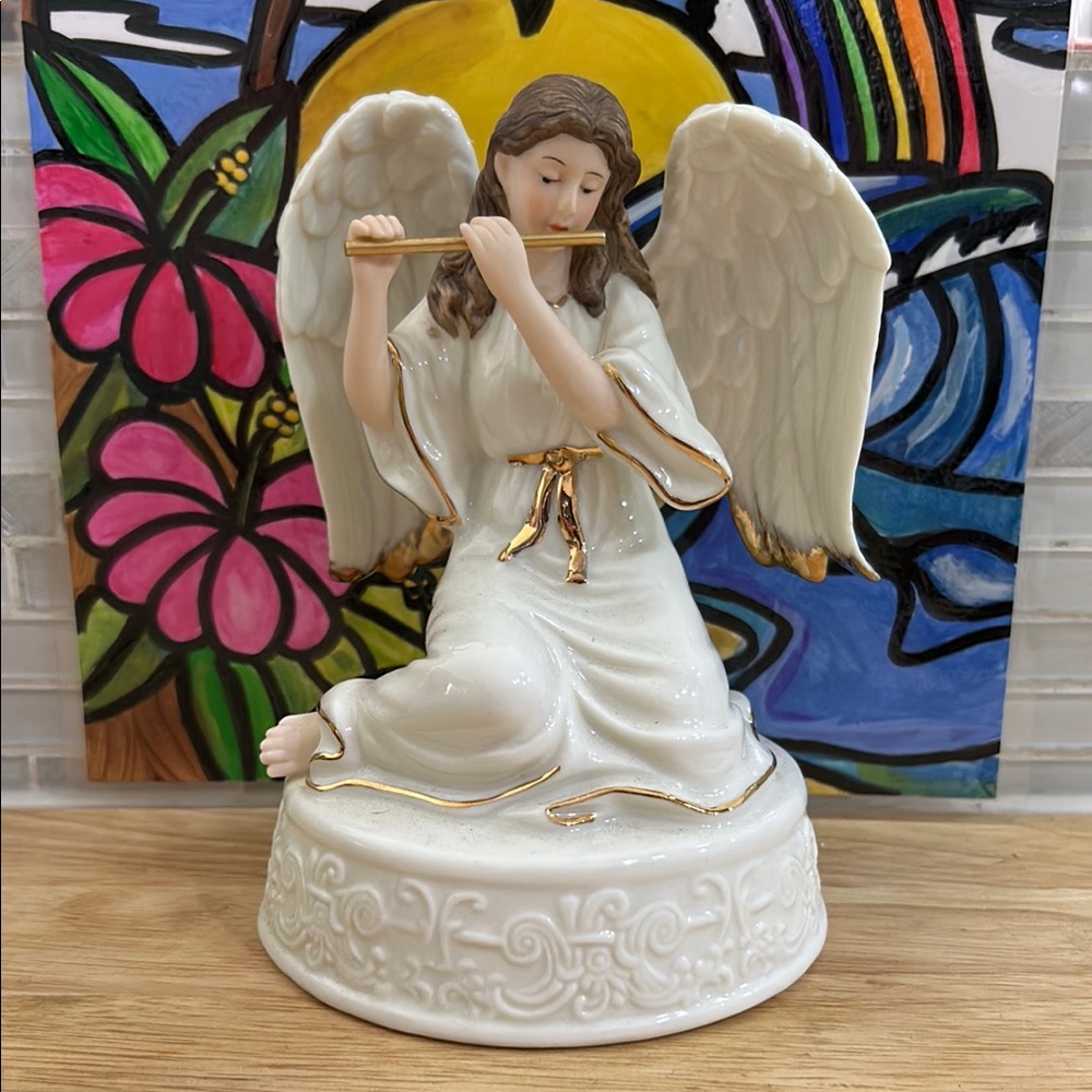 Porcelain Angel Music Box, “Oh Holy Night”